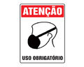 Placa “Atenção Uso Obrigatório Máscara